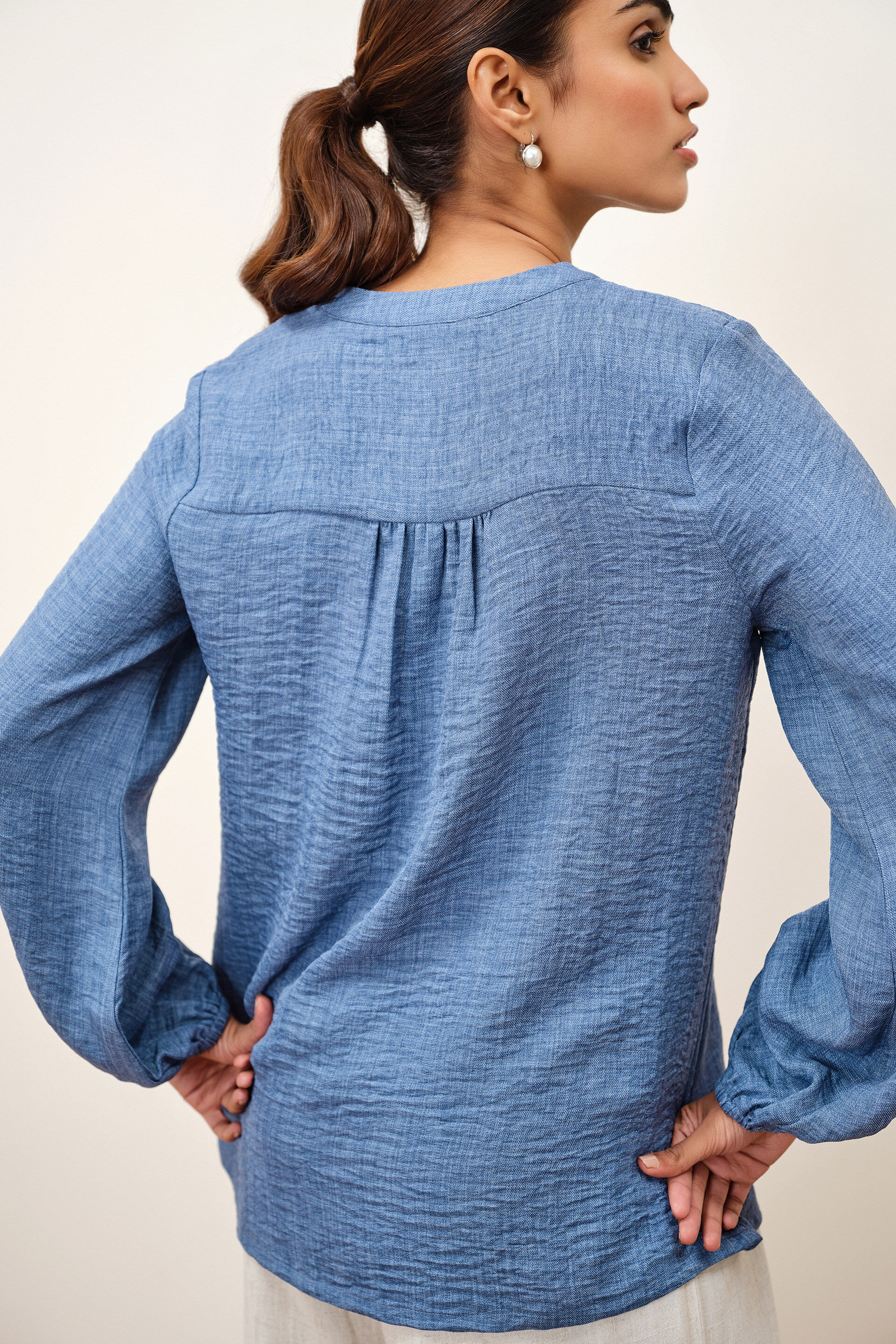 Ilian Blue Top, Blue, image 5